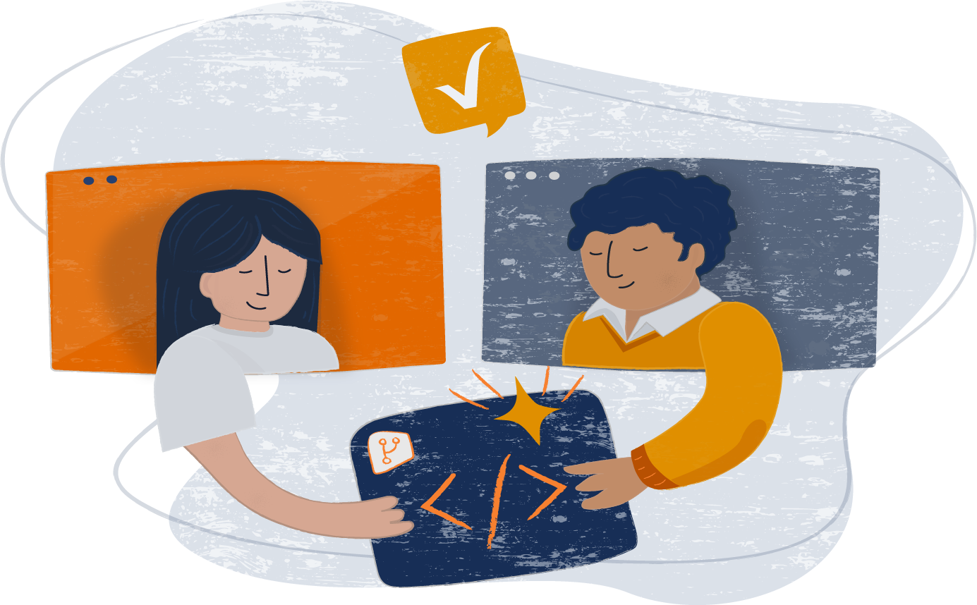 Team delivering code together